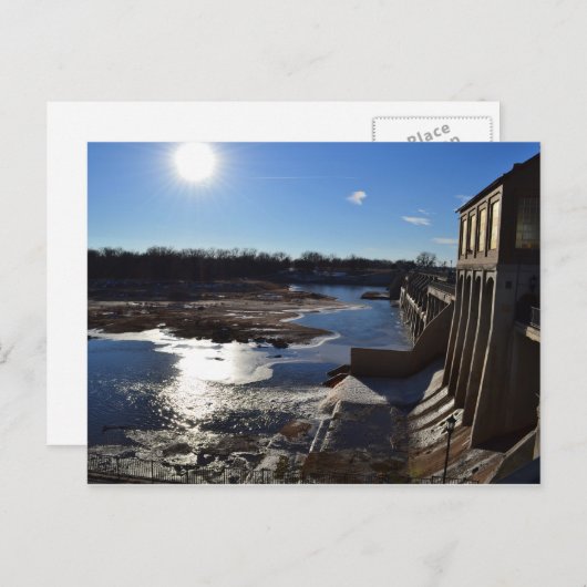 OverHolser Dam Postkarte (Vorne/Hinten)