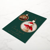 Overjoyed Christmas Baby Photo Folien Feiertagskarte (Gedreht)