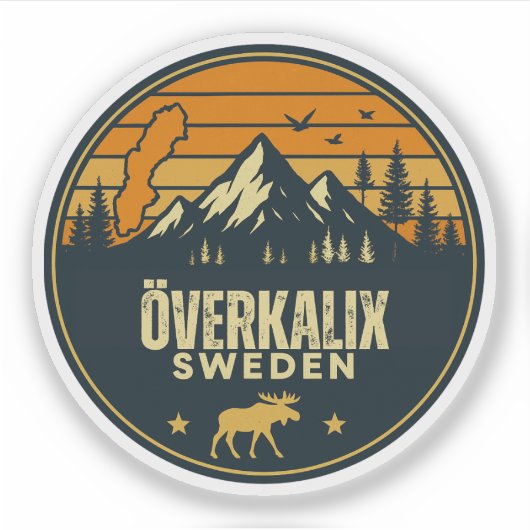 Överkalix, Schweden Aufkleber (Vorderseite)