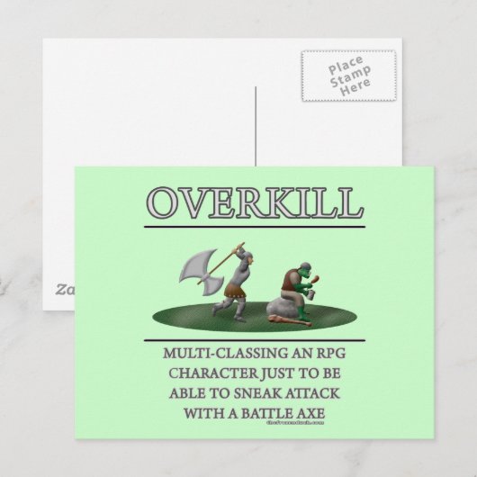 Overkill Fantasy (de)Motivator Postkarte (Vorne/Hinten)