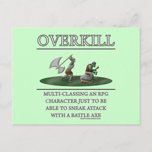 Overkill Fantasy (de)Motivator Postkarte (Vorderseite)