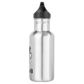 Overkoalafied Pun Niedlich Koala in Top Hat Edelstahlflasche (Rechts)