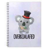 Overkoalafied Pun Niedlich Koala in Top Hat Notizblock (Vorderseite)