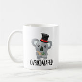 Overkoalafied Pun Niedlich Koala in Top Hat Overko Kaffeetasse (Links)