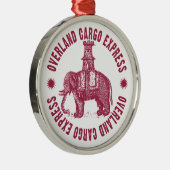 Overland Cargo Express Elephant Ornament Aus Metall (Rechts)