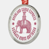 Overland Cargo Express Elephant Ornament Aus Metall (Links)