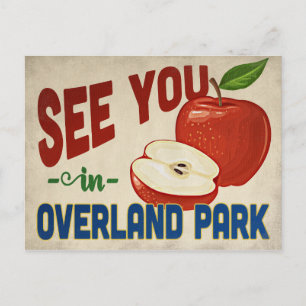 Overland Park Kansas Apfel - Vintage Reise Postkarte