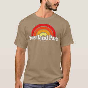 Overland Park Kansas KS Vintag 70er Retro Rainbow T-Shirt