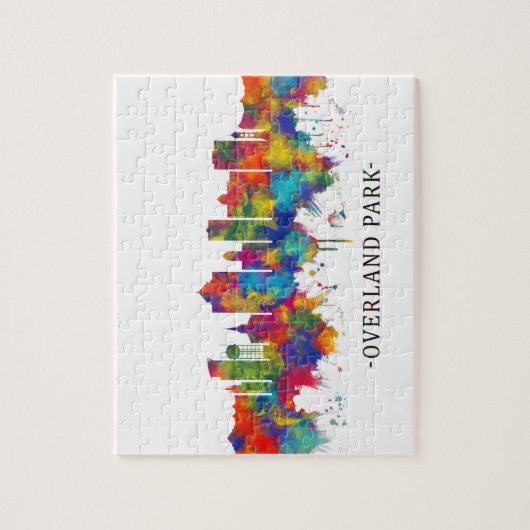 Overland Park Kansas Skyline Puzzle (Vertikal)
