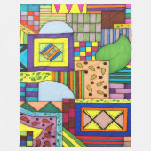 Overlapped Blocks Fleecedecke (Vorderseite)