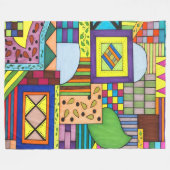 Overlapped Blocks Fleecedecke (Vorderseite (Horizontal))