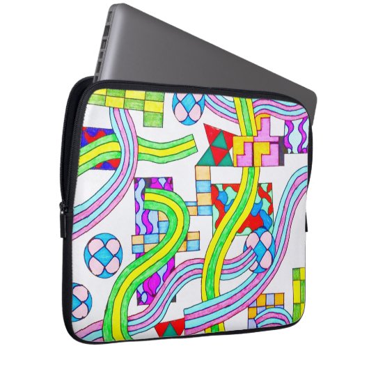 Overlapped with Curves Laptopschutzhülle (Vorne Rechts)