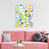 Overlapped with Curves Leinwanddruck (Insitu (Wohnzimmer))