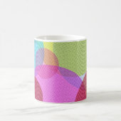 Overlapping Circles Colorful Abstract Art Kaffeetasse (Mittel)
