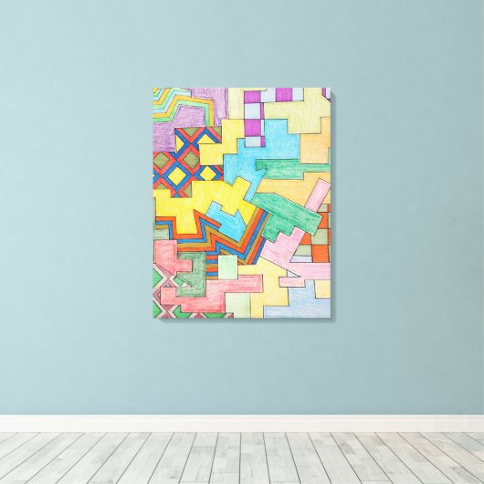 Overlapping Colors Leinwanddruck (Insitu (Holzboden))