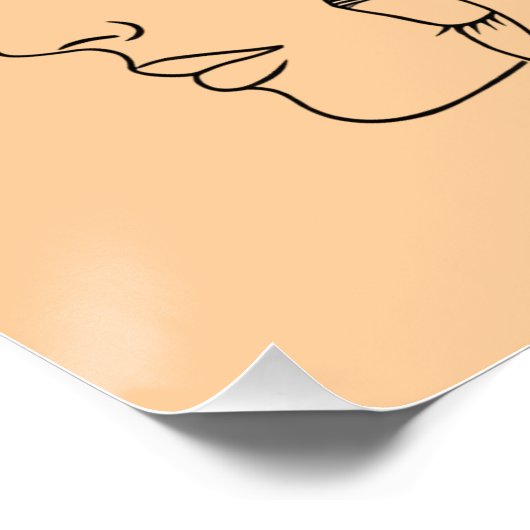 Overlapping Faces Print, Minimalist Line Art, Face Poster (Ecke)