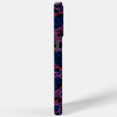 Overlapping Herz Muster, rosa auf blauem Schwarz B Case-Mate iPhone Hülle (Rückseite / Rechts)
