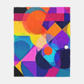 Overlapping Hues: Abstract Fusion Fleecedecke (Vorderseite)