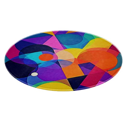 Overlapping Hues: Abstract Fusion Schneidebrett (Ecke)