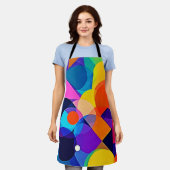 Overlapping Hues: Abstract Fusion Schürze (Getragen)