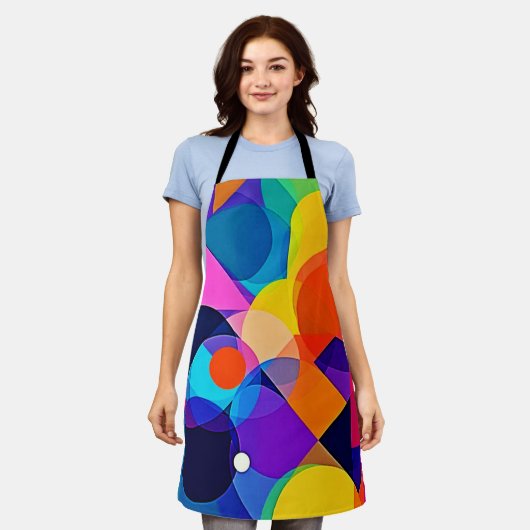 Overlapping Hues: Abstract Fusion Schürze (Getragen)