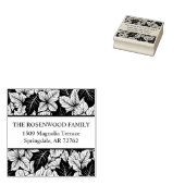 Overlapping Leaves Chic Nature Return Address Gummistempel (Stempel)