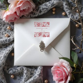 Overlapping Leaves Pattern Elegant Nature Wedding Gummistempel