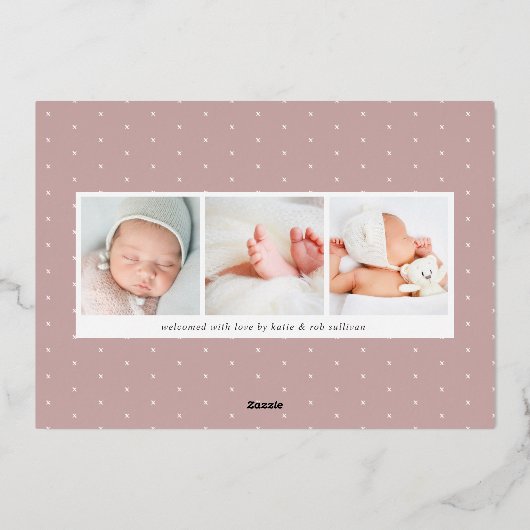 Overlay | Ankündigung von Foto zur Geburt (Rückseite)