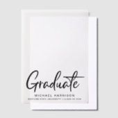 Overlay der modernen Graduierungspartei Pergament Einladungen (Versetzt)