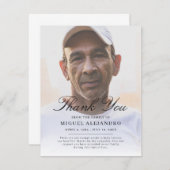 Overlay Elegantes Foto Beileid Danke Karte (Vorne/Hinten)