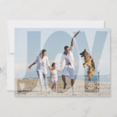 Overlay Freude Weihnachtsfeiertag graue Fotokarte Einladung (Vorderseite)