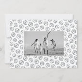 Overlay Freude Weihnachtsfeiertag graue Fotokarte Einladung (Rückseite)