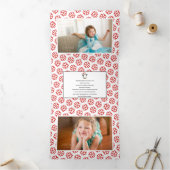 Overlay Freude Weihnachtsfeiertag Rotes Foto Dreifach Gefaltete Urlaubskarte (Innenseite)