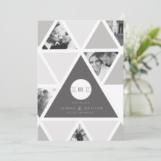 Overlay für städtisches Dreieck | Modern Save the Save The Date (Stehend Vorderseite)