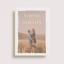 Overlay-Hochzeit mit Pinsel speichern das Datum ec Folieneinladung