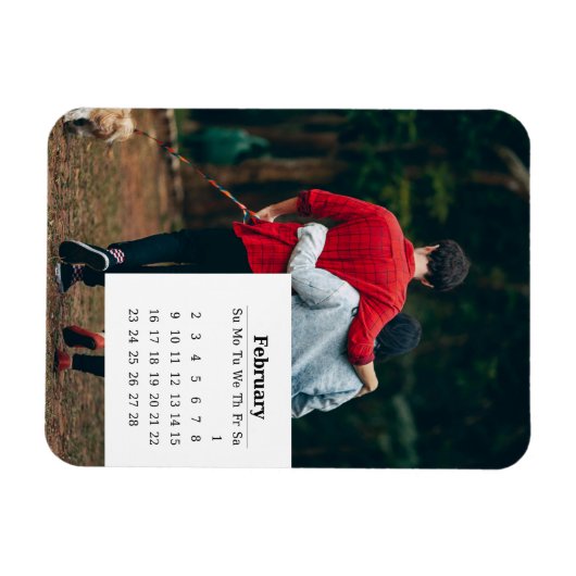 Overlay-Kalender Februar 2025 Magnet (Horizontal)