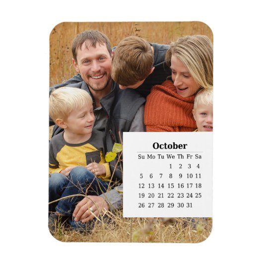 Overlay-Kalender Oktober 2025 Magnet (Vertikal)