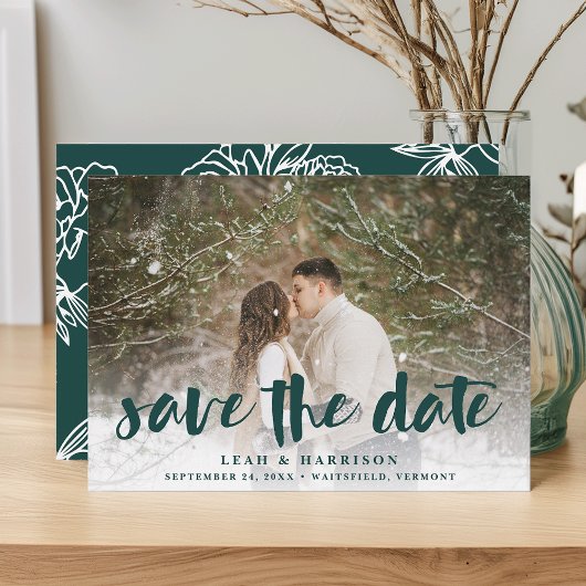 Overlay mit floralem Backer | FOTO Save The Date