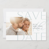 Overlay | Modernes horizontales Foto Save The Date (Vorderseite)