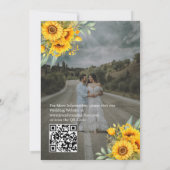 Overlay Picture Foto QR Sonnenblumen Hochzeit Einladung (Rückseite)