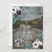 Overlay Portrait Picture Foto QR B&W Wedding Einladung (Rückseite)