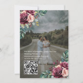 Overlay Portrait Picture Foto QR Rose Hochzeit Einladung (Rückseite)
