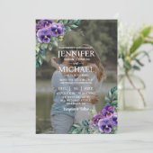 Overlay Portrait Picture Foto QR Stiefmütterchen H Einladung (Stehend Vorderseite)