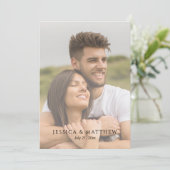 Overlay Probe Dinner Kalligrafie w Foto Einladung (Stehend Vorderseite)