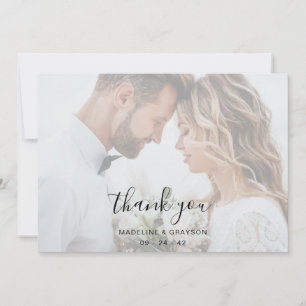 Overlay Script Two Foto Wedding Dankeschön Card Dankeskarte