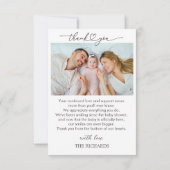 Overlay Text Hello Newborn Birth Ankündigung (Rückseite)