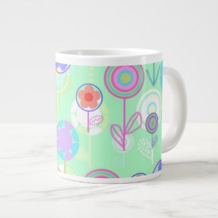 Overlayer Blumen Jumbo-Tasse
