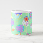 Overlayer Blumen Jumbo-Tasse (Vorderseite)