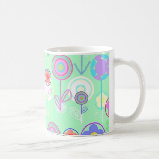 Overlayer Blumen Kaffeetasse (Rechts)