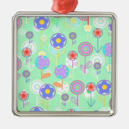 Overlayer Blumen Ornament Aus Metall (Vorne)